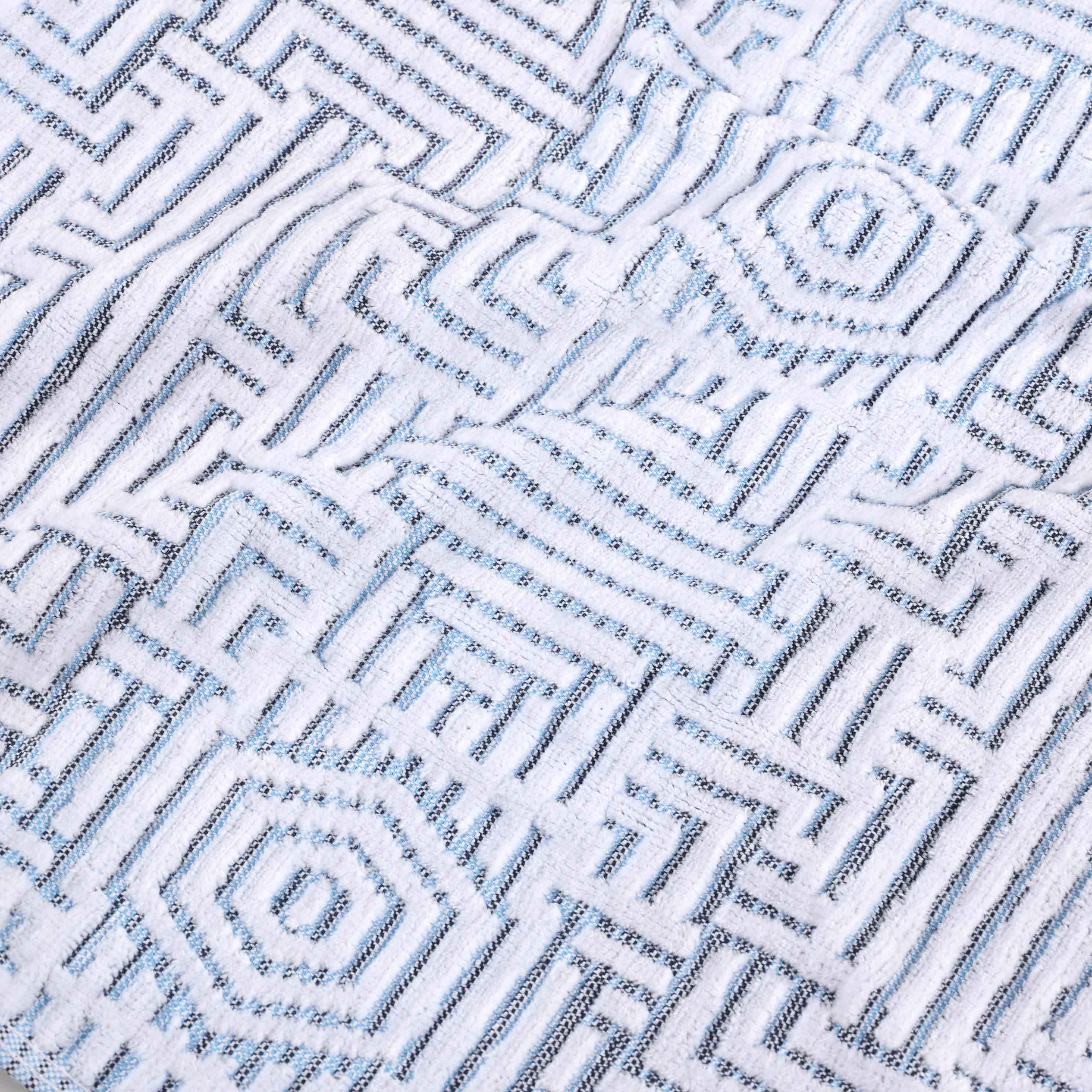 Cotton Modern Geometric Jacquard Plush Face Towel Washcloth Set of 12