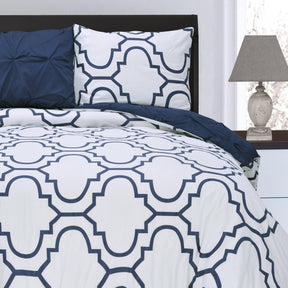 Cotton Modern Geometric Valencia Set with Button Closure