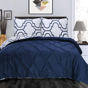Cotton Modern Geometric Valencia Set with Button Closure
