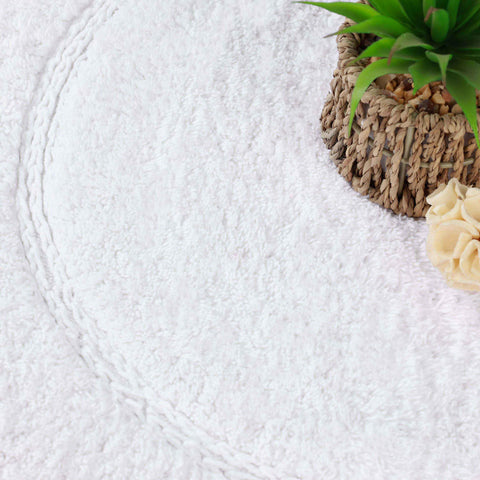Cotton Non Slip Oval 2 Piece Bath Rug Set