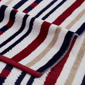Cotton Oversized Striped 4 Piece Beach Towel Set