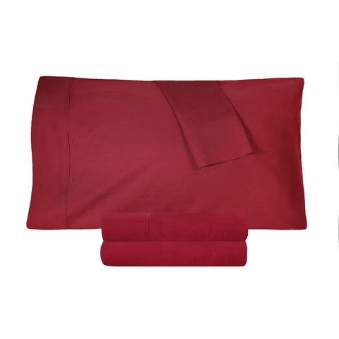 Cotton Percale 300 Thread Count Solid 2 Piece Pillowcase Set