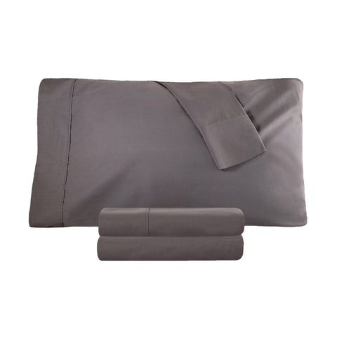 Cotton Percale 300 Thread Count Solid 2 Piece Pillowcase Set