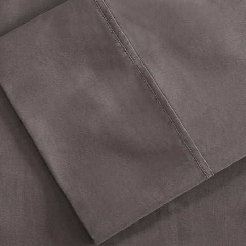 Cotton Percale 300 Thread Count Solid 2 Piece Pillowcase Set