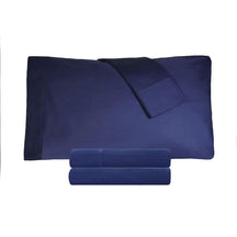 Cotton Percale 300 Thread Count Solid 2 Piece Pillowcase Set