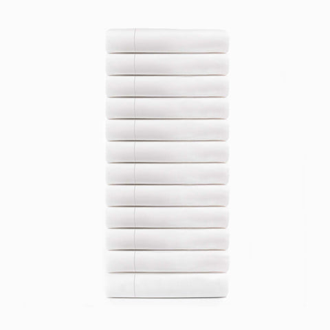 Cotton Blend Percale Hotel Quality Flat Bed Sheets Set Of 3, 6, 12