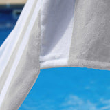 Cabana Striped Cotton Standard Size Chaise Lounge Chair Cover Set