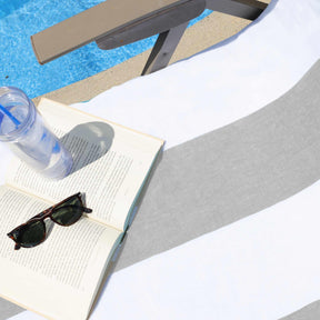 Cotton Standard Size Cabana Stripe Chaise Lounge Chair Cover