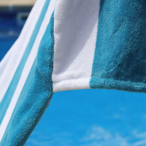 Cabana Striped Cotton Standard Size Chaise Lounge Chair Cover Set