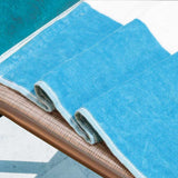 Cabana Striped Cotton Standard Size Chaise Lounge Chair Cover Set