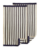 Cotton Striped 2 Piece Bath Sheet Set