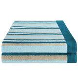 Cotton Striped Medium Weight 2 Piece Bath Sheet Set