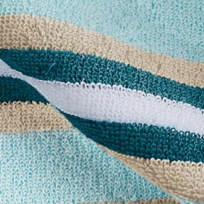Cotton Striped Medium Weight 2 Piece Bath Towel Set
