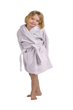 Cotton Terry Bath Robe Boys Girls Kids Unisex Hooded Bathrobe