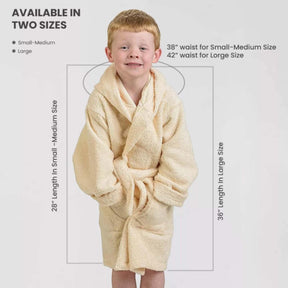 Cotton Terry Bath Robe Boys Girls Kids Unisex Hooded Bathrobe