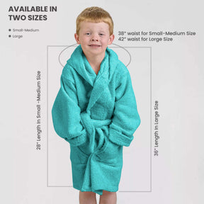 Cotton Terry Bath Robe Boys Girls Kids Unisex Hooded Bathrobe