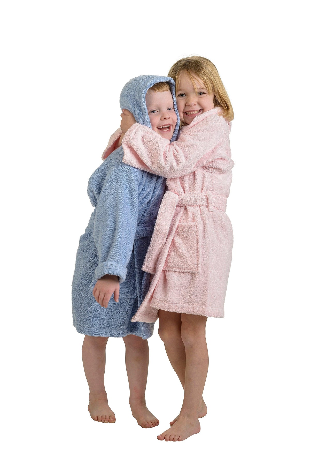 Cotton Terry Bath Robe Boys Girls Kids Unisex Hooded Bathrobe