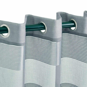 Dalisto Braided Rope Textured Grommet Sheer Curtain Set of 2
