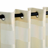 Dalisto Braided Rope Textured Grommet Sheer Curtain Set of 2