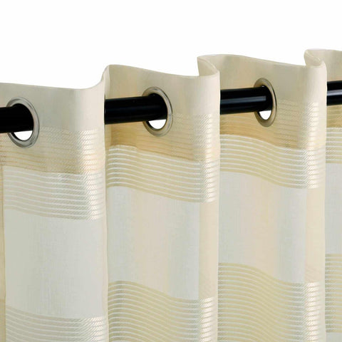 Dalisto Braided Rope Textured Grommet Sheer Curtain Set of 2
