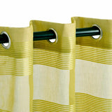 Dalisto Braided Rope Textured Grommet Sheer Curtain Set of 2