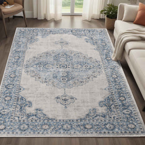 Demelza Vintage Traditional Oriental Medallion Indoor Area Rug or Runner