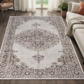 Demelza Vintage Traditional Oriental Medallion Indoor Area Rug or Runner