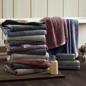 Denim Wash Jacquard 6 Piece Cotton Towel Set