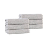 Destin Cotton Blend Medium Weight Ribbed Hand Towels, Set of 6