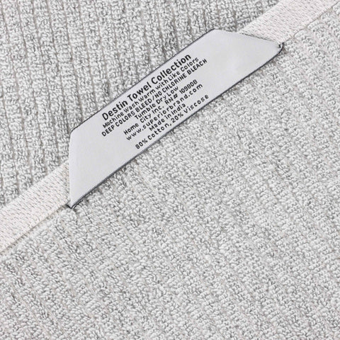 Destin Cotton Blend Medium Weight Textured Ribbed 12 Piece Towel Set