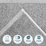 Destin Cotton Blend Medium Weight Textured Ribbed 3 Piece Towel Set