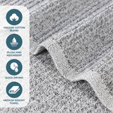 Destin Cotton Blend Medium Weight Textured Ribbed 9 Piece Towel Set