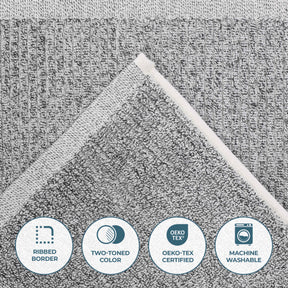Destin Cotton Blend Medium Weight Textured Ribbed 9 Piece Towel Set