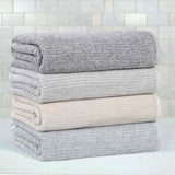 Destin Cotton Blend Medium Weight Textured Ribbed 9 Piece Towel Set