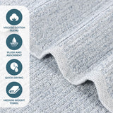 Cotton Blend Medium Weight Ribbed Bath Towel Set of 2