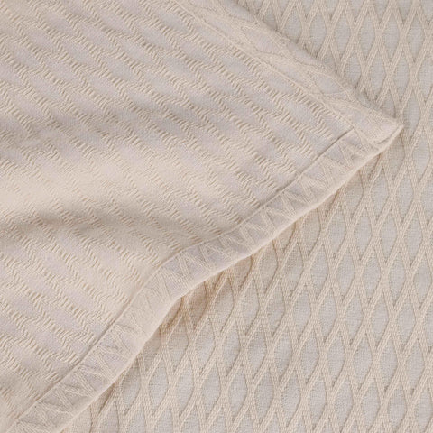 100% Cotton Thermal Blanket – Diamond Weave All-Season, Lightweight & Breathable