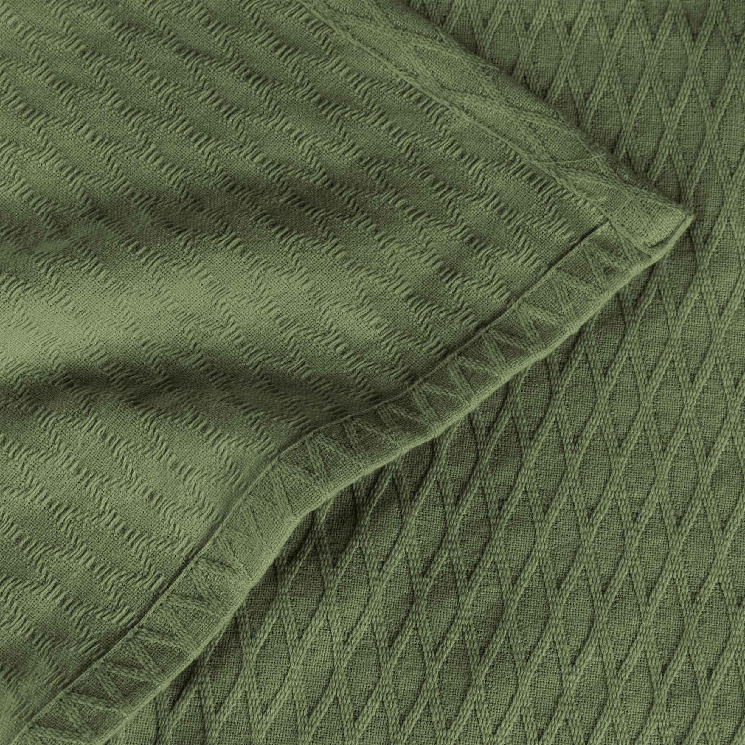 Diamond Weave Modern Classic Geometric All-Season Cotton Blanket