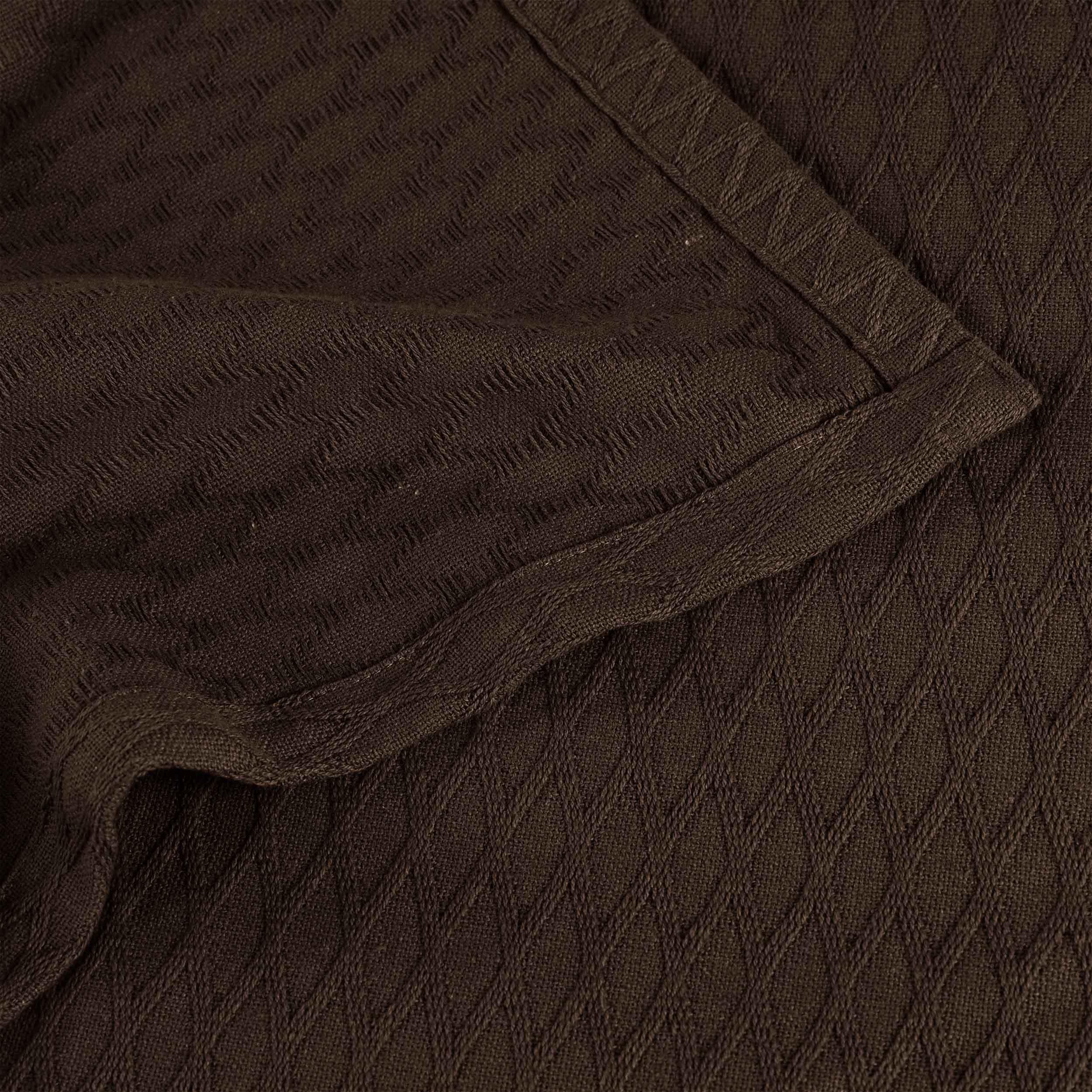 Diamond Weave Modern Classic Geometric All-Season Cotton Blanket
