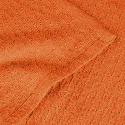 100% Cotton Thermal Blanket – Diamond Weave All-Season, Lightweight & Breathable