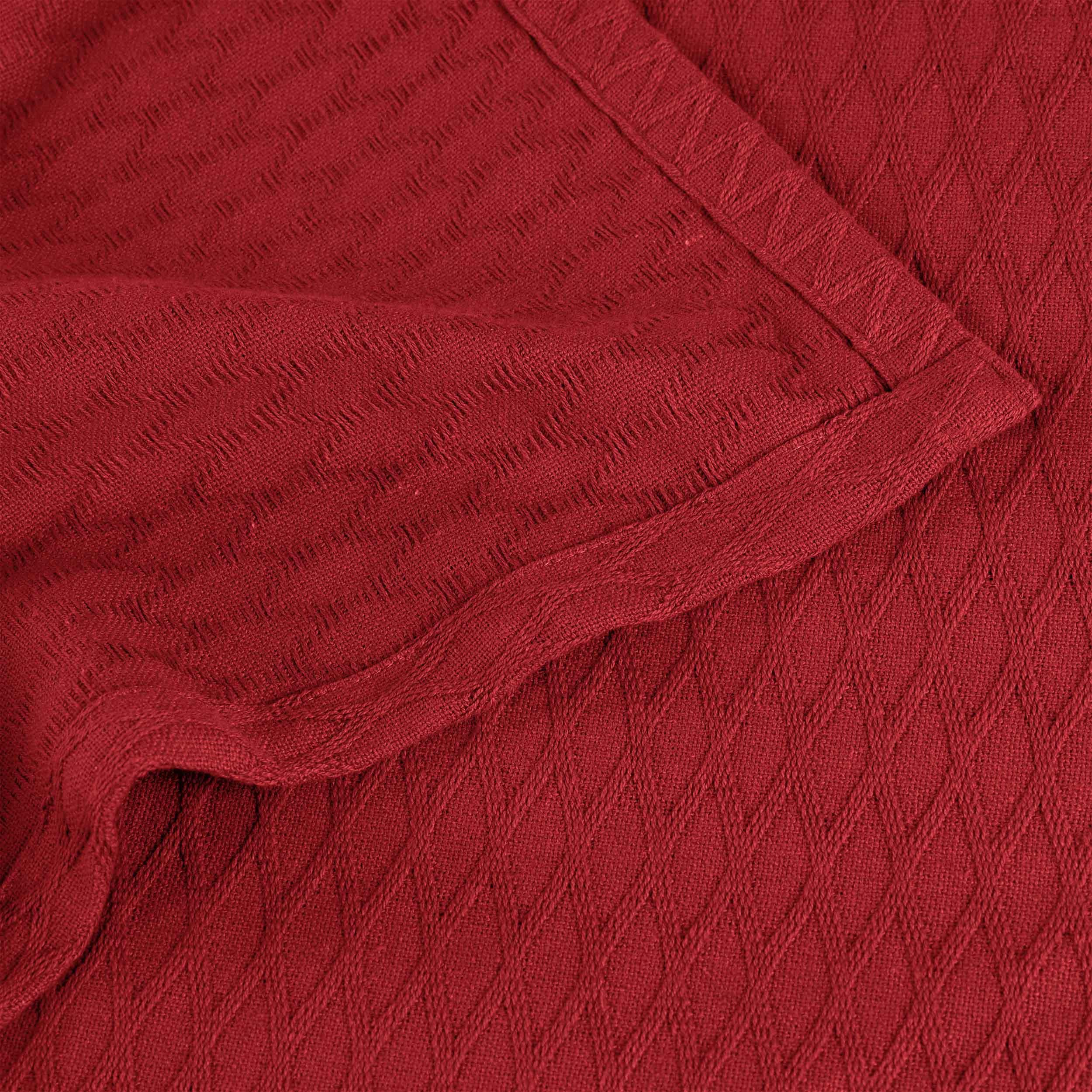 Diamond Weave Modern Classic Geometric All-Season Cotton Blanket