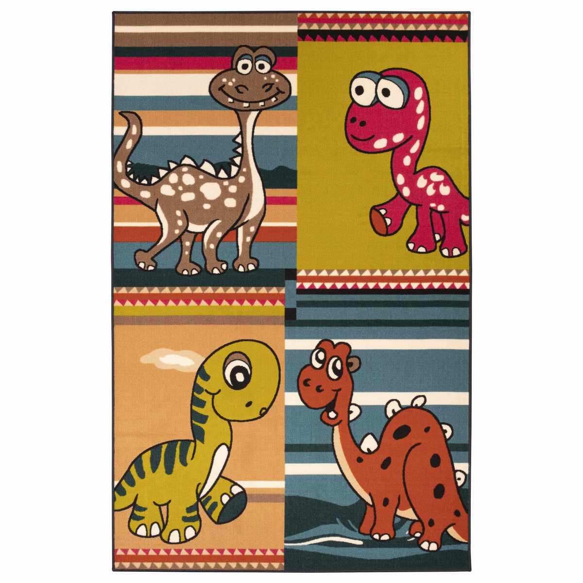 Dinoventure Non-Slip Kids Indoor Washable Area Rug