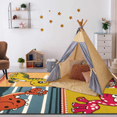 Dinoventure Non-Slip Kids Indoor Washable Area Rug
