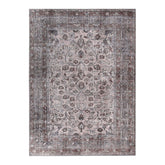 Distressed Floral Medallion Indoor Area Rug Dark Walnut