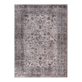 Distressed Floral Medallion Indoor Area Rug Dark Walnut