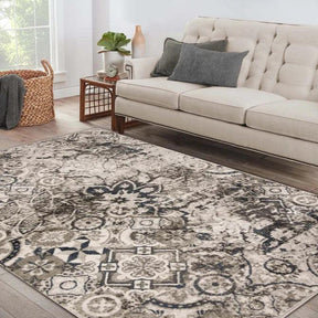 Distressed Floral Medallion Indoor Area Rugs or Runner Rug