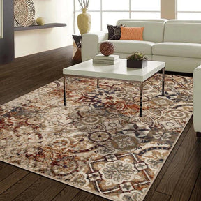 Distressed Floral Medallion Indoor Area Rugs or Runner Rug
