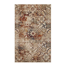 Distressed Floral Medallion Indoor Area Rugs or Runner Rug