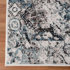 Distressed Floral Medallion Indoor Area Rugs or Runner Rug