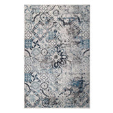 Distressed Floral Medallion Indoor Area Rugs or Runner Rug