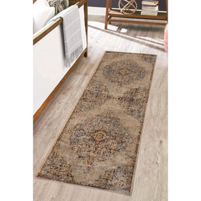 Distressed Traditional Medallion Damask Area Rugs Or Runner Rug